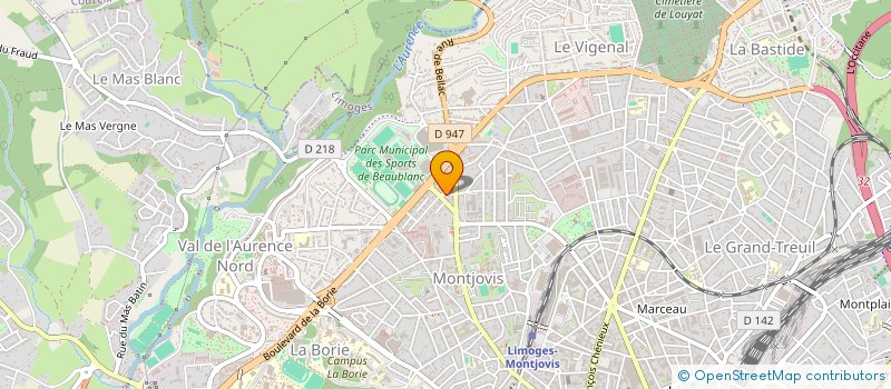 localisation de l'entreprise MONSIEUR ANTHONY MERIGOU  LIMOGES