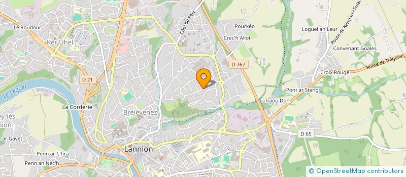 localisation de l'entreprise MONSIEUR ANTHONY MILOCHAU  LANNION