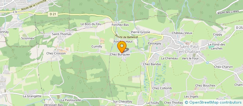 localisation de l'entreprise MONSIEUR ANTHONY MOREL  SAINT-PAUL-EN-CHABLAIS