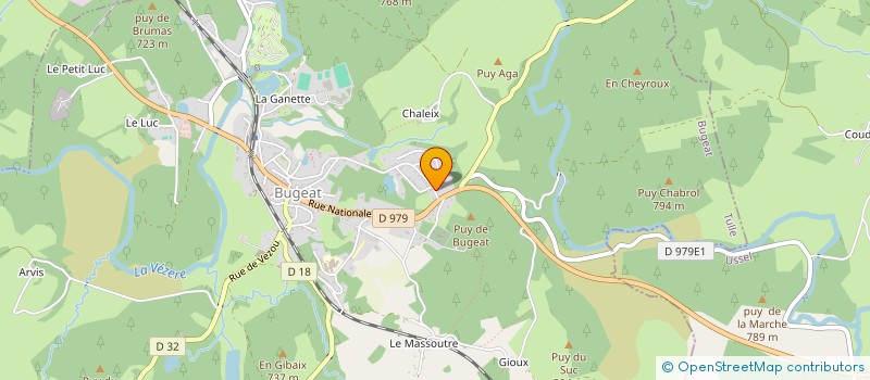 localisation de l'entreprise MONSIEUR ANTHONY MOURIERAS  BUGEAT