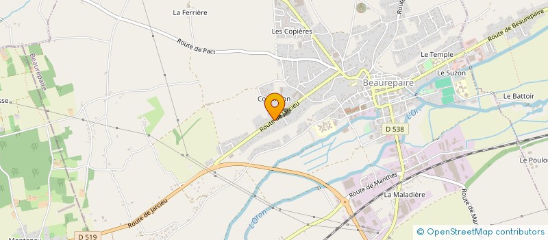 localisation de l'entreprise MONSIEUR ANTHONY NORMAND  BEAUREPAIRE