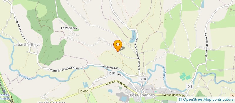 localisation de l'entreprise MONSIEUR ANTHONY ODEGAARD  LES CABANNES