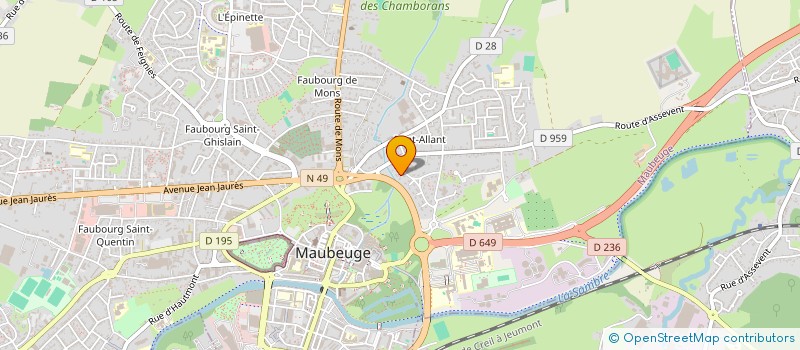 localisation de l'entreprise MONSIEUR ANTHONY PARIS  MAUBEUGE