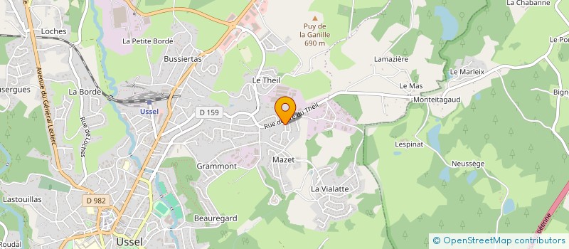 localisation de l'entreprise MONSIEUR ANTHONY PARRAIN à USSEL