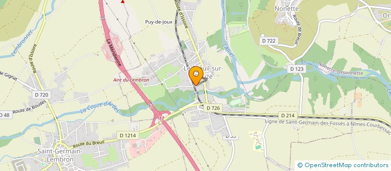 localisation de l'entreprise MONSIEUR ANTHONY PELISSIER  LE BREUIL-SUR-COUZE