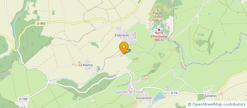 localisation de l'entreprise MONSIEUR ANTHONY PELLISSIER  SAULZET-LE-FROID
