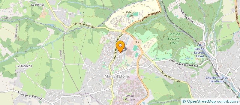 localisation de l'entreprise MONSIEUR ANTHONY PERRIN  MARCY-L'ETOILE