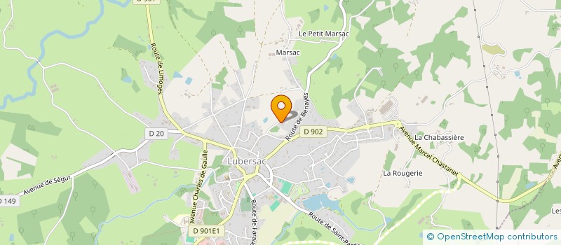 localisation de l'entreprise MONSIEUR ANTHONY PEYRAT  LUBERSAC