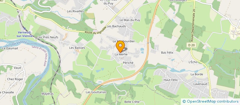 localisation de l'entreprise MONSIEUR ANTHONY POUPARD à VERNEUIL-SUR-VIENNE