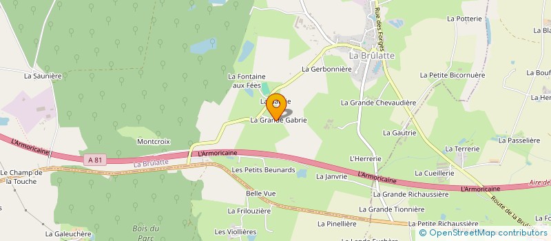 localisation de l'entreprise MONSIEUR ANTHONY POUTEAU  LA BRULATTE