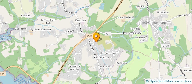 localisation de l'entreprise MONSIEUR ANTHONY QUILFEN  CLOHARS-FOUESNANT