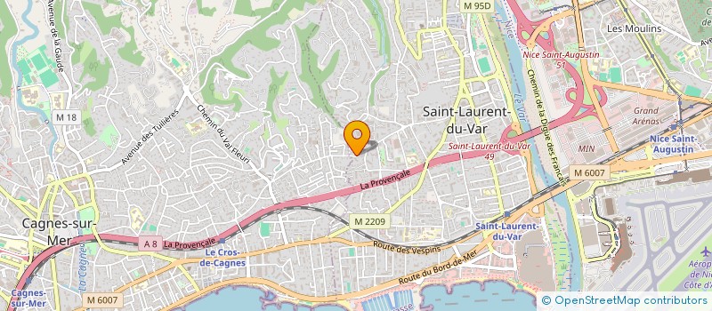 localisation de l'entreprise MONSIEUR ANTHONY RAVASSA à SAINT-LAURENT-DU-VAR