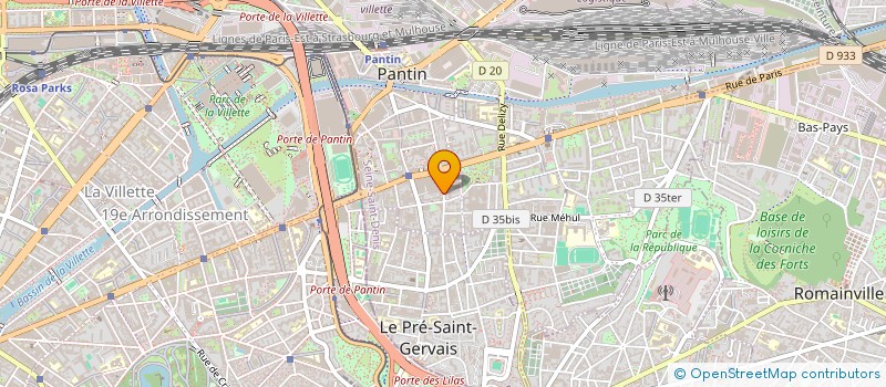 localisation de l'entreprise MONSIEUR ANTHONY REGENT  PANTIN