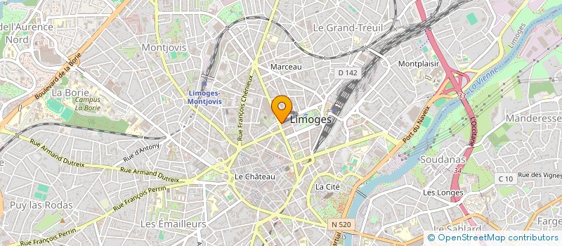 localisation de l'entreprise MONSIEUR ANTHONY RIGAUD à LIMOGES