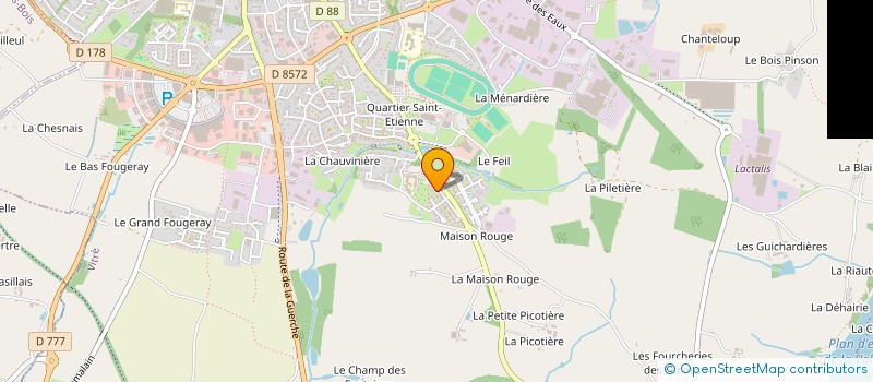 localisation de l'entreprise MONSIEUR ANTHONY ROCHARD  VITRE