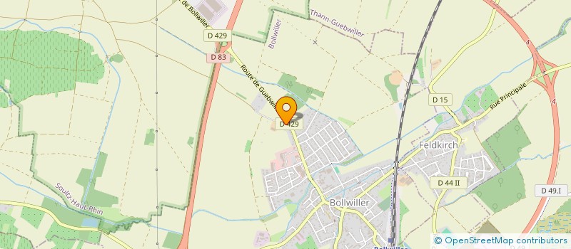 localisation de l'entreprise MONSIEUR ANTHONY RODEIA  BOLLWILLER