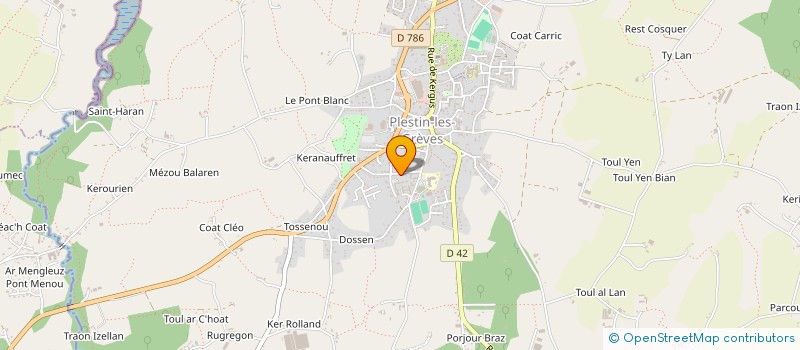 localisation de l'entreprise MONSIEUR ANTHONY ROQUEBERNOU  PLESTIN-LES-GREVES