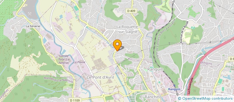 localisation de l'entreprise MONSIEUR ANTHONY SALUSSOLIA à LA ROQUETTE-SUR-SIAGNE