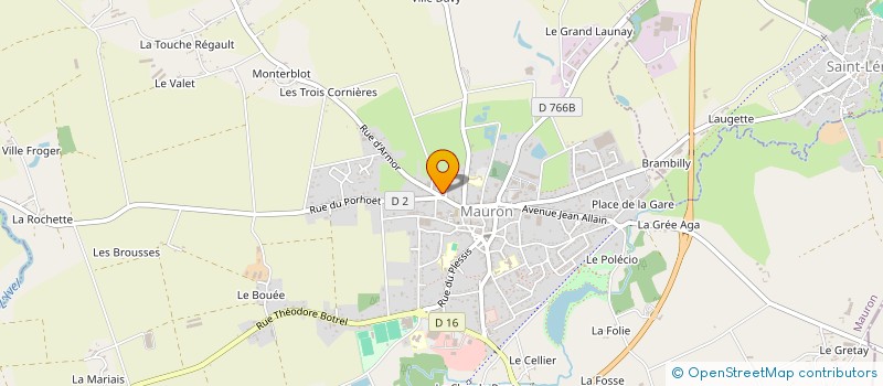 localisation de l'entreprise MONSIEUR ANTHONY THEBAULT  MAURON