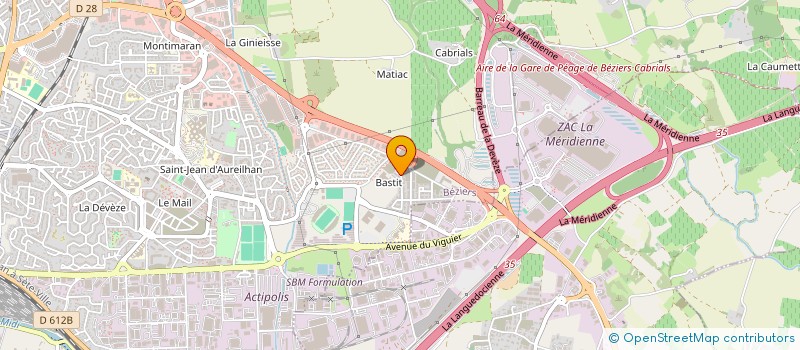 localisation de l'entreprise MONSIEUR ANTHONY VINCENT  BEZIERS