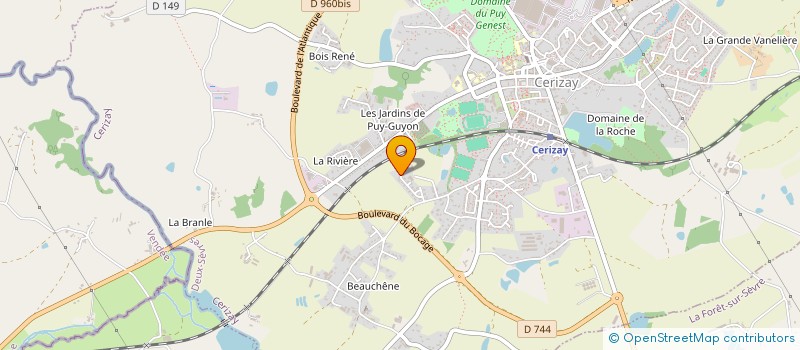 localisation de l'entreprise MONSIEUR ANTHONY VIOLLEAU  CERIZAY