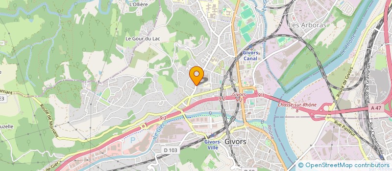 localisation de l'entreprise MONSIEUR ANTHONY VUILLEMIN  GIVORS