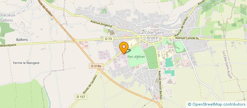 localisation de l'entreprise MONSIEUR ANTIDE MARMONNIER  LA COTE-SAINT-ANDRE