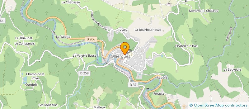 localisation de l'entreprise MONSIEUR ANTOINE ARNAUD  OLLIERGUES