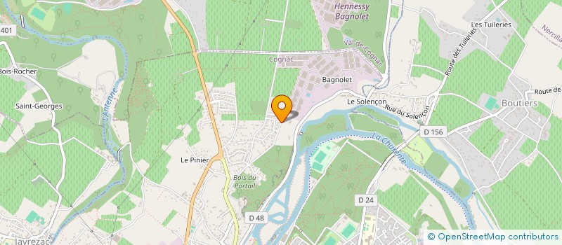 localisation de l'entreprise MONSIEUR ANTOINE AUDOUARD à COGNAC