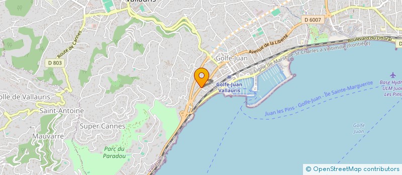 localisation de l'entreprise MONSIEUR ANTOINE AZZOPARDI  VALLAURIS