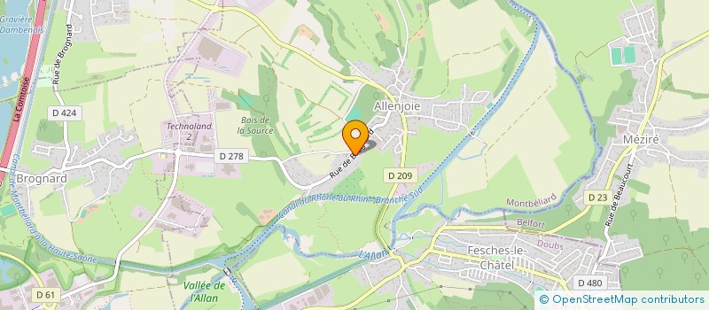 localisation de l'entreprise MONSIEUR ANTOINE BARTHOD  ALLENJOIE