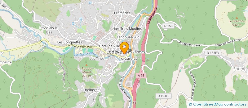 localisation de l'entreprise MONSIEUR ANTOINE BIBAL à LODEVE