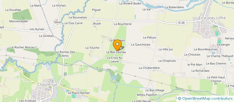 localisation de l'entreprise MONSIEUR ANTOINE BOISSIERE  ERCE-PRES-LIFFRE