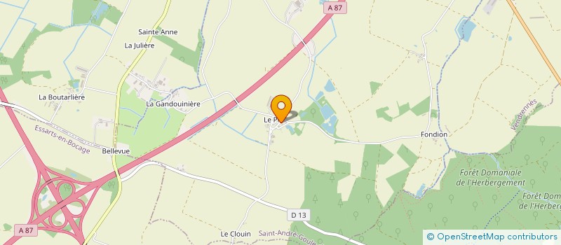 localisation de l'entreprise MONSIEUR ANTOINE BOUDAUD à SAINT-ANDRE-GOULE-D'OIE