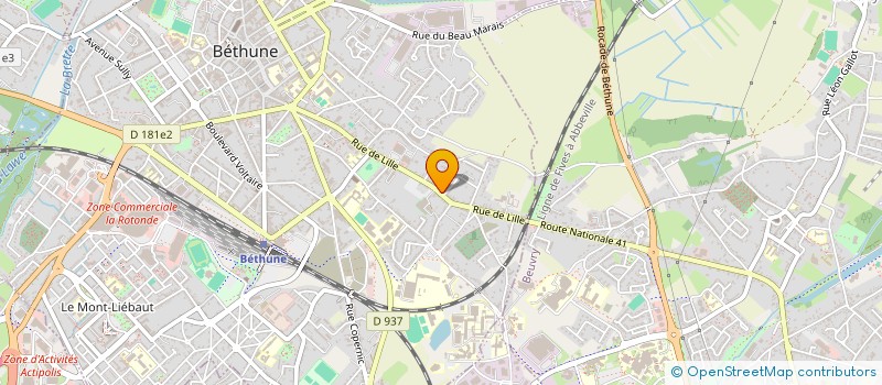 localisation de l'entreprise MONSIEUR ANTOINE BROCHET  BETHUNE