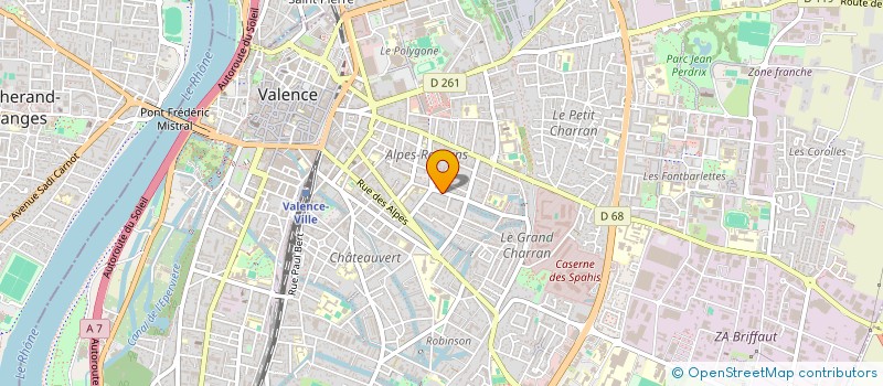 localisation de l'entreprise MONSIEUR ANTOINE BRUNET DE LA CHARIE  VALENCE