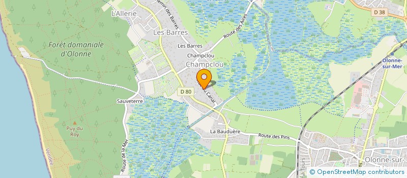 localisation de l'entreprise MONSIEUR ANTOINE CAUBET à LES SABLES D'OLONNE