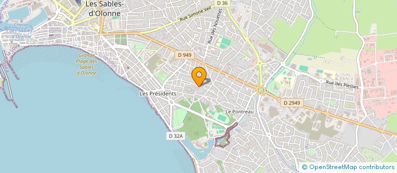 localisation de l'entreprise MONSIEUR ANTOINE CENTIMETRO  LES SABLES D'OLONNE