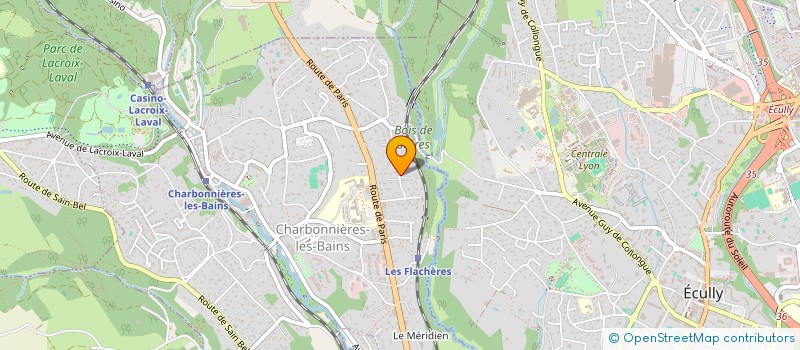 localisation de l'entreprise MONSIEUR ANTOINE CHARRAS  CHARBONNIERES-LES-BAINS