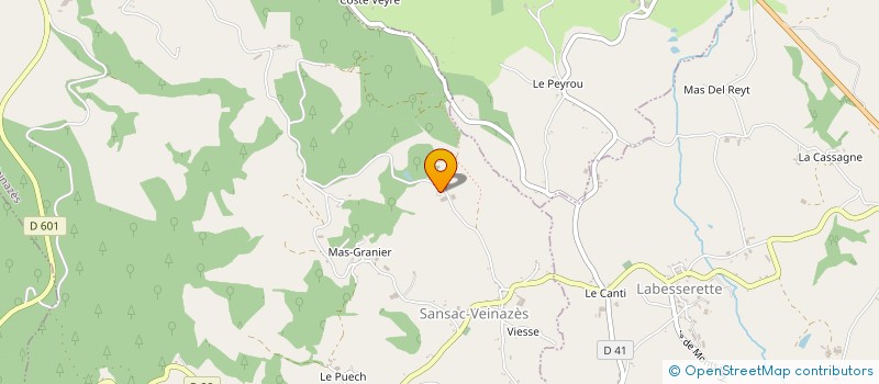 localisation de l'entreprise MONSIEUR ANTOINE CHAUSY à SANSAC-VEINAZES