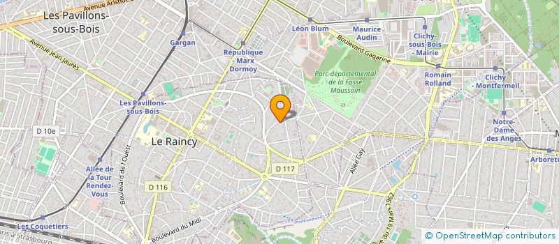 localisation de l'entreprise MONSIEUR ANTOINE CLIQUET à LE RAINCY