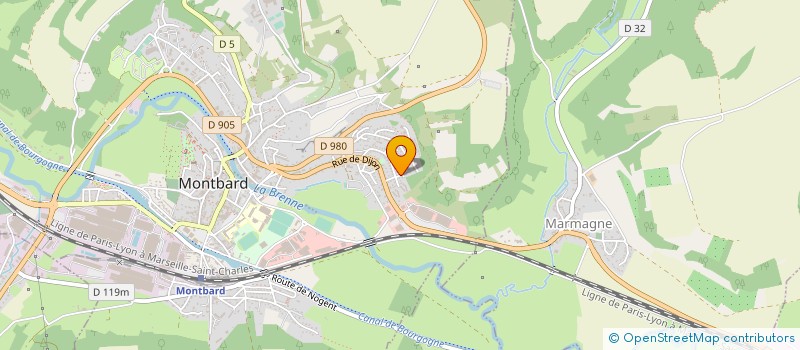 localisation de l'entreprise MONSIEUR ANTOINE COLUSSI  MONTBARD