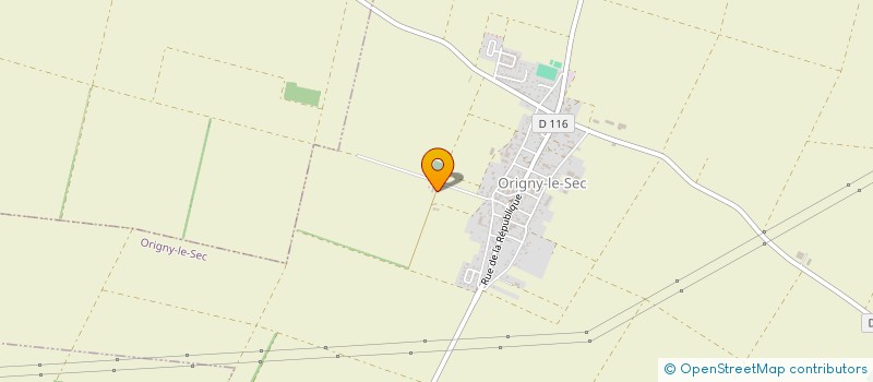 localisation de l'entreprise MONSIEUR ANTOINE COTTRET  ORIGNY-LE-SEC
