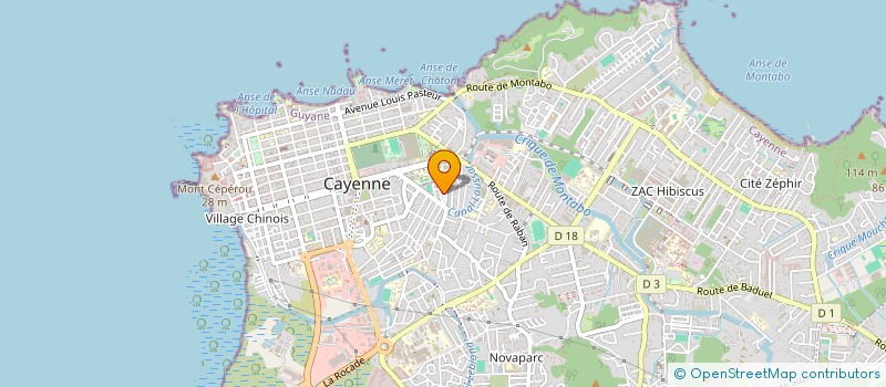 localisation de l'entreprise MONSIEUR ANTOINE CRICK à CAYENNE