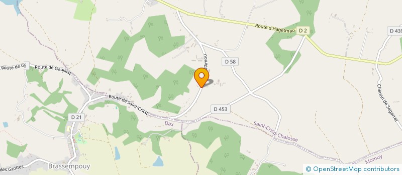 localisation de l'entreprise MONSIEUR ANTOINE DAVID  SAINT-CRICQ-CHALOSSE