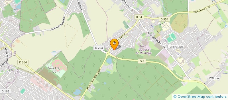 localisation de l'entreprise MONSIEUR ANTOINE DHAINAUT  THUMERIES