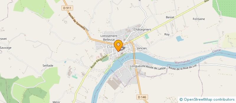 localisation de l'entreprise MONSIEUR ANTOINE FOUIN  CLAIRAC