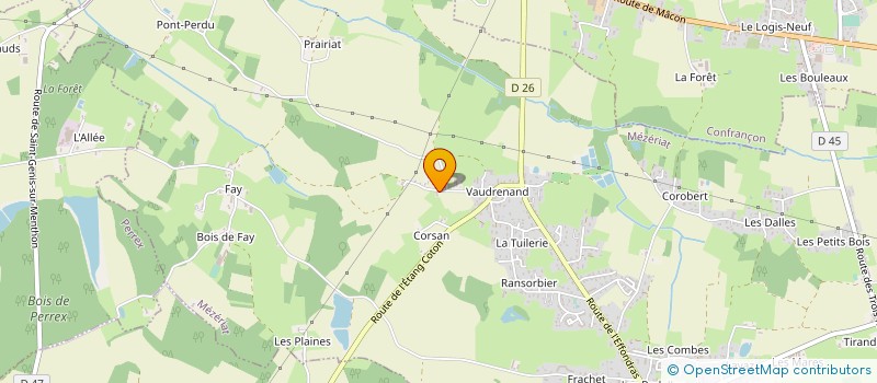localisation de l'entreprise MONSIEUR ANTOINE GAMBETTA à MEZERIAT