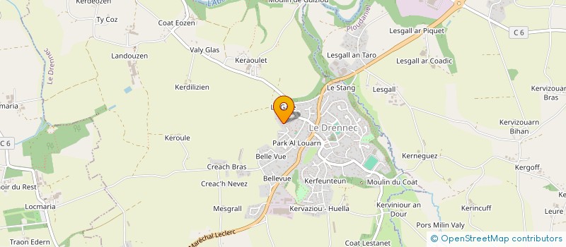 localisation de l'entreprise MONSIEUR ANTOINE GOURVENNEC  LE DRENNEC