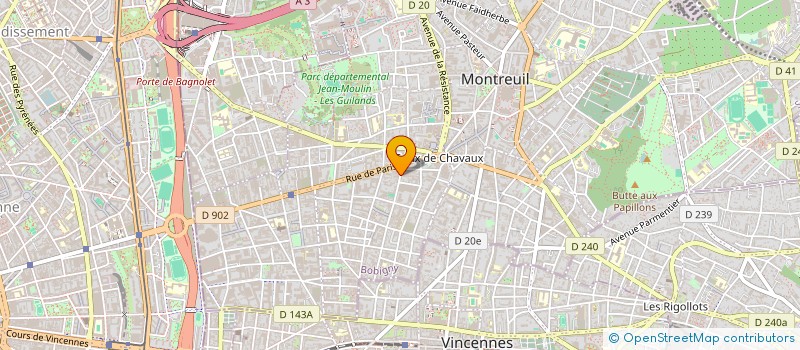 localisation de l'entreprise MONSIEUR ANTOINE GROUX à MONTREUIL